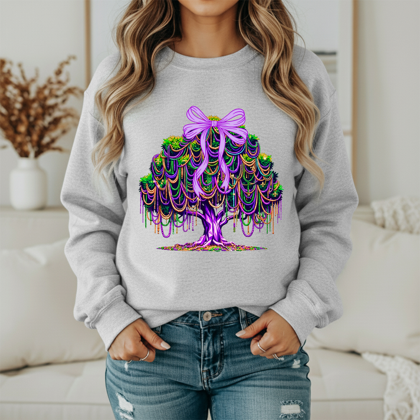 Mardi Gras Tree Festival Sweatshirt