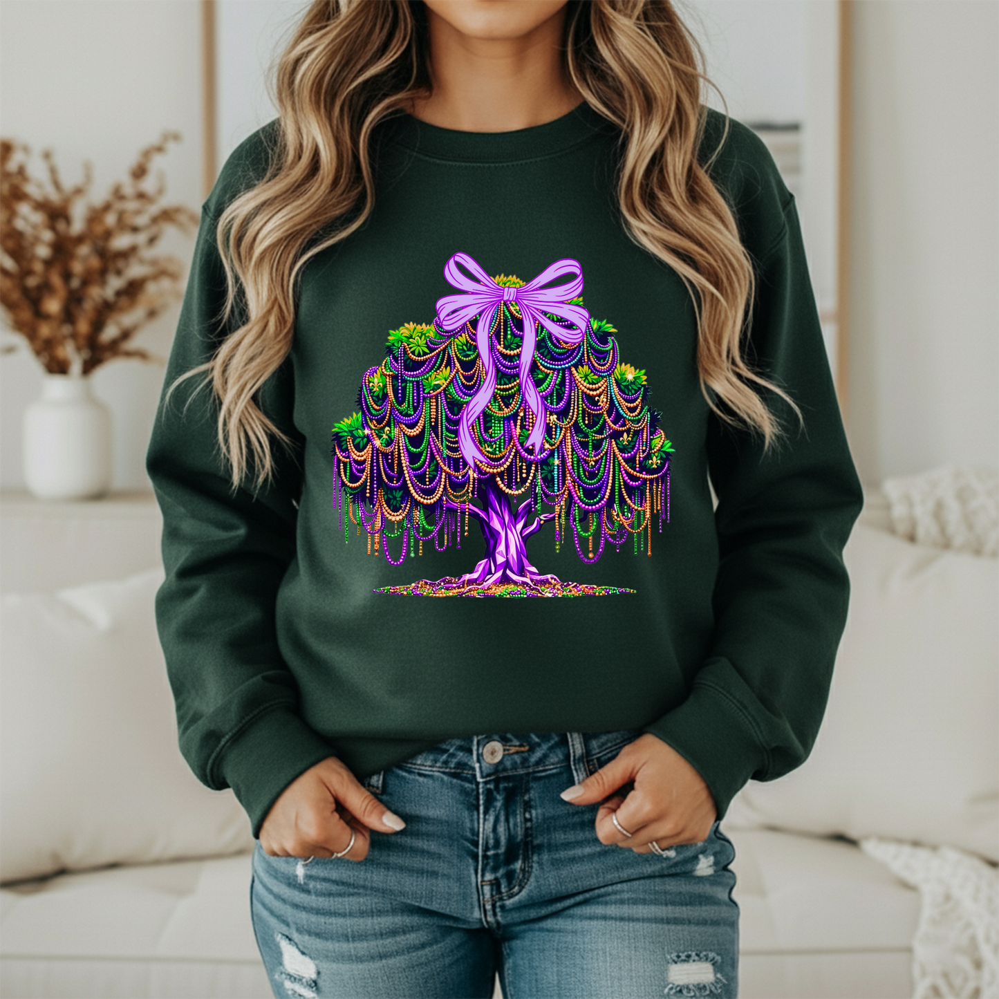 Mardi Gras Tree Festival Sweatshirt