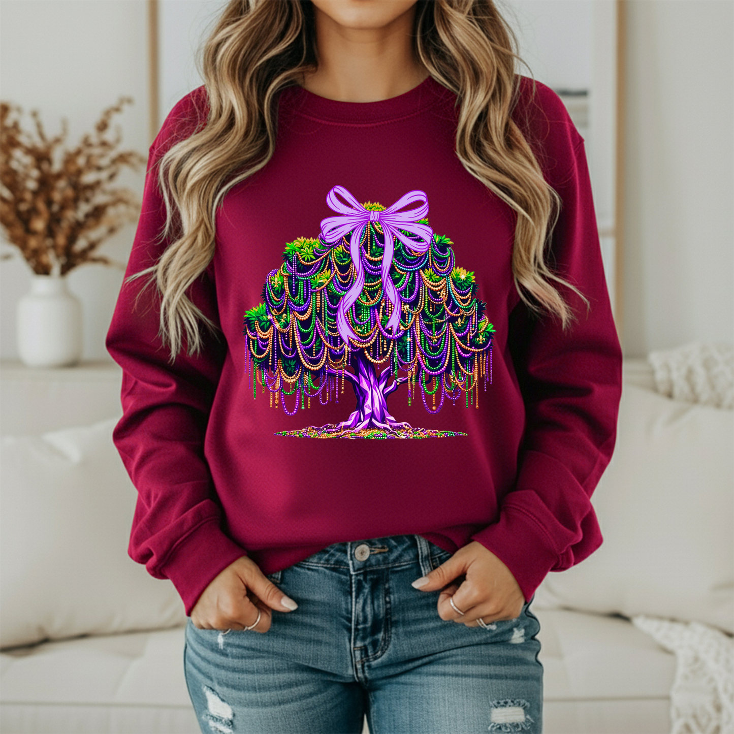Mardi Gras Tree Festival Sweatshirt
