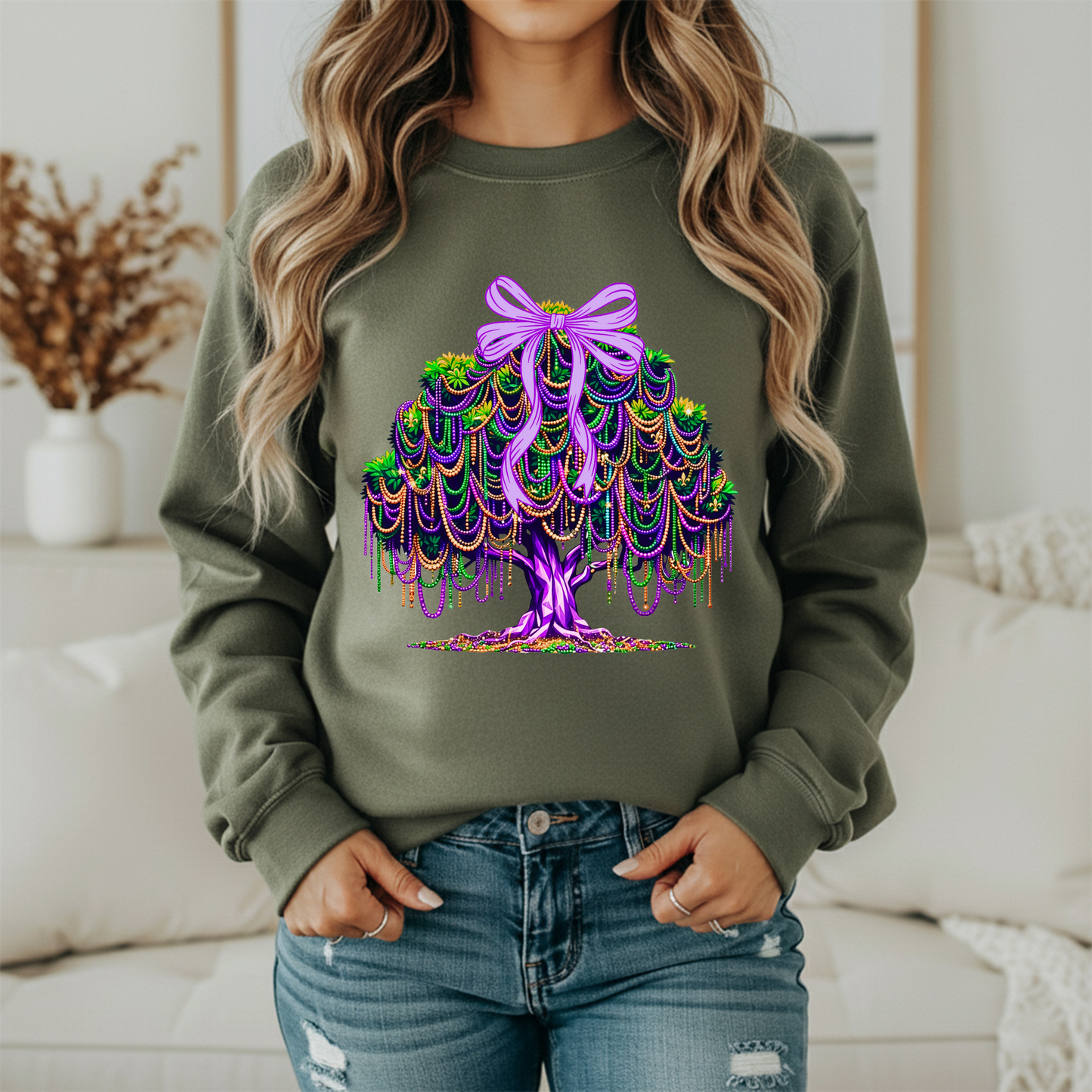 Mardi Gras Tree Festival Sweatshirt