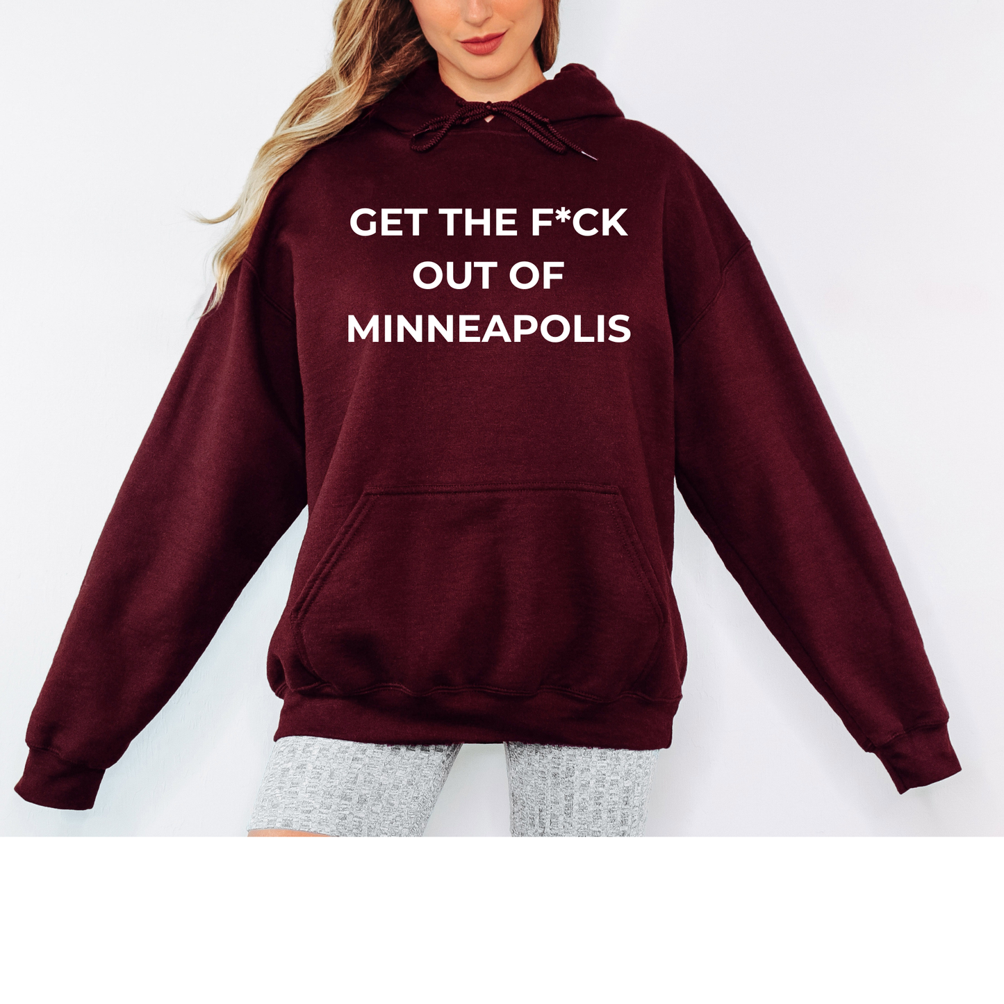 "Get The F*ck Out Of Minneapolis" Hoodie | Premium Unisex Fleece