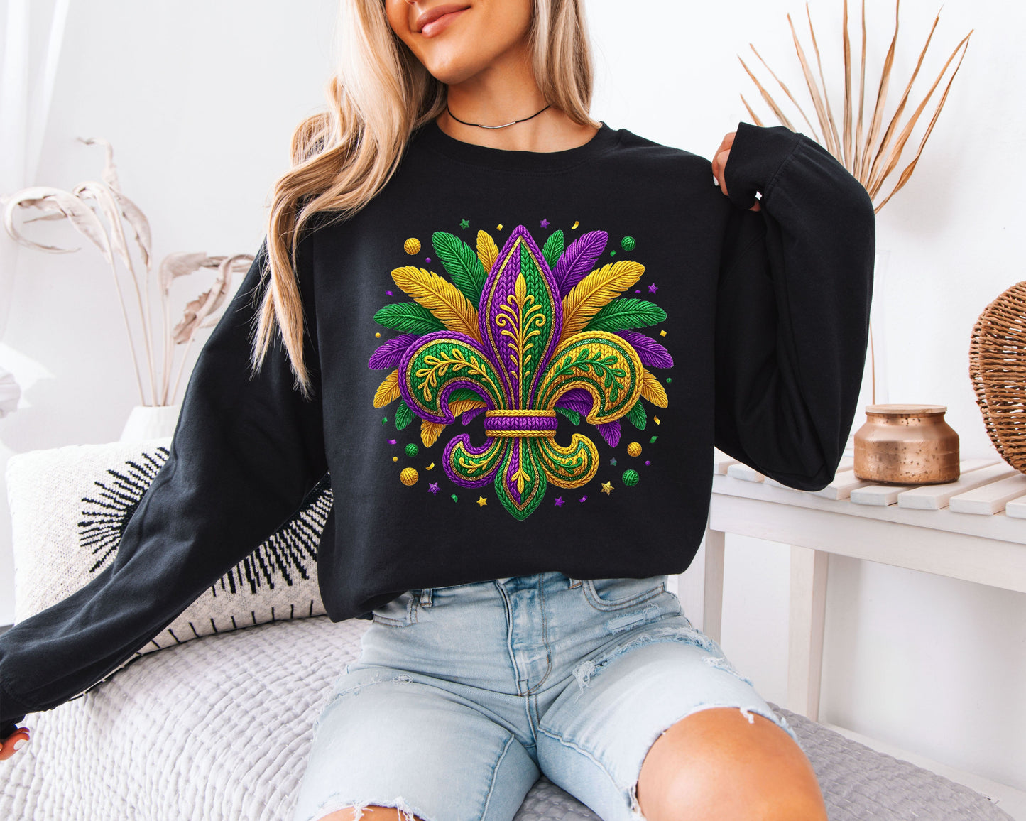 Mardi Gras Color Rush Sweatshirt