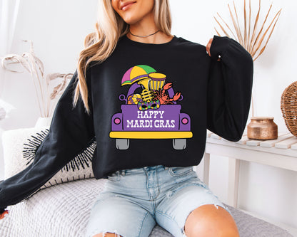 Festival Style Mardi Gras Crewneck