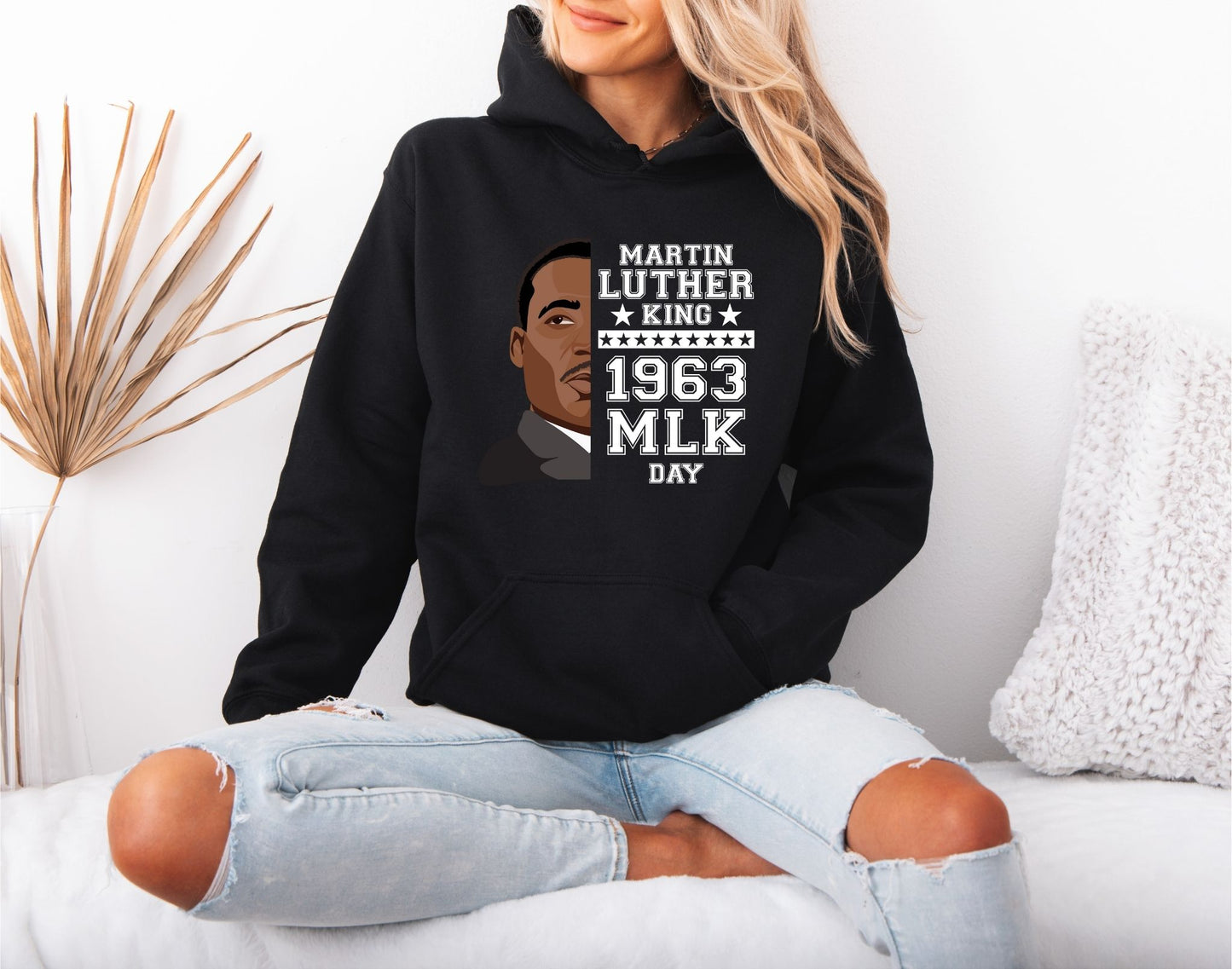 MLK Peace and Justice Hoodie – Timeless Equality Graphic
