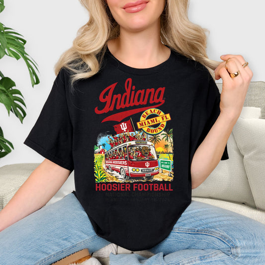 Indiana Hoosiers National Championship Shirt - Miami 2026 Football Bound Tee, Hoosier Football Celebration Sweatshirt, Indiana Sports Fan Gift