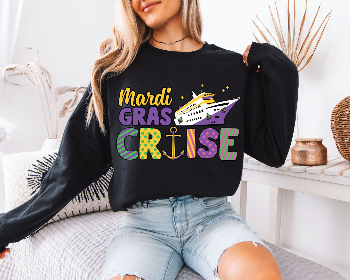 Mardi Gras Fun & Festive Crewneck