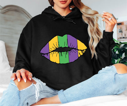 Funny Mardi Gras Hoodie – Beads Booze & Good Times