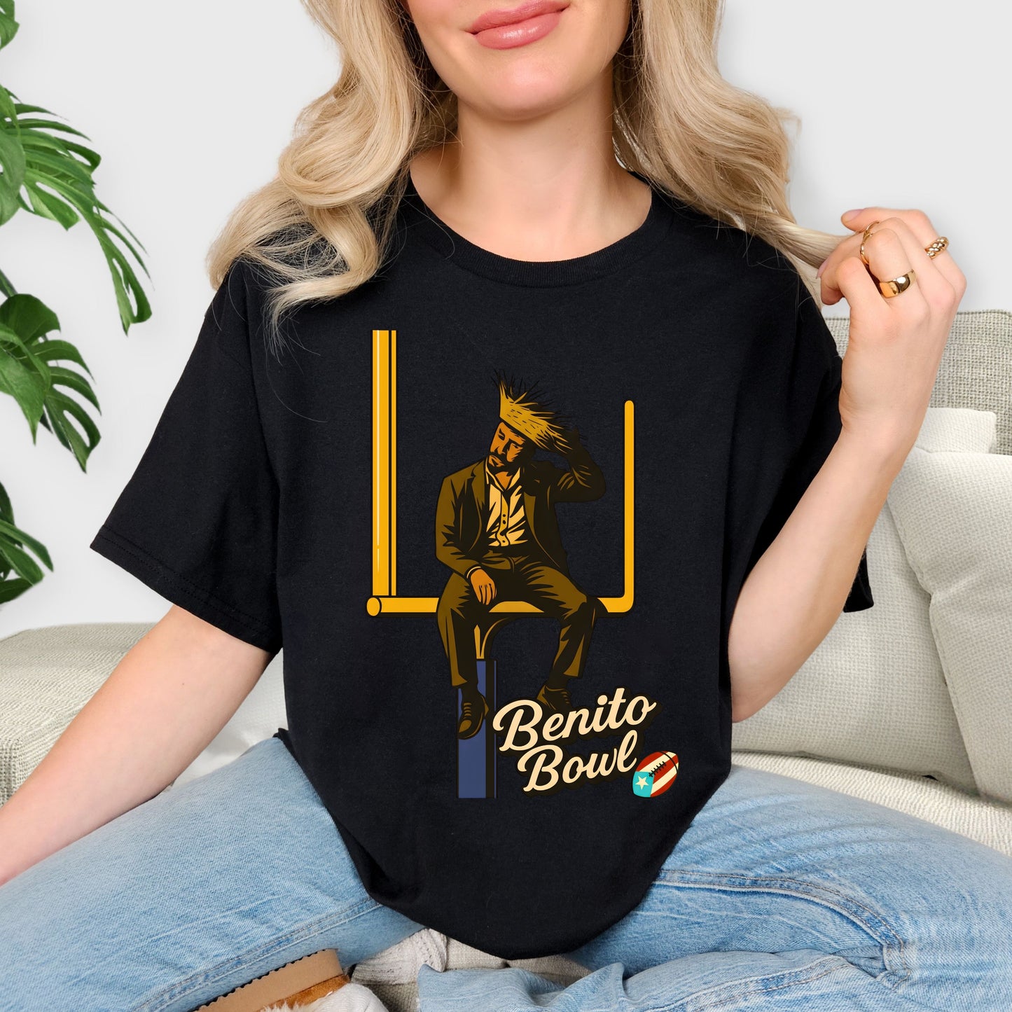 Benito Bowl Football T Shirt, Funny Game Day Graphic Tee, Retro Sports Fan Gift