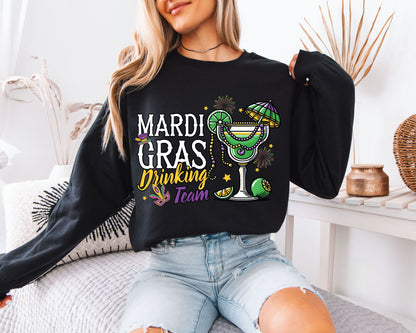 Festive Mardi Gras Crewneck Pullover