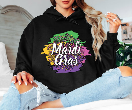 Mardi Gras Hoodie – Purple Green Gold Carnival Look