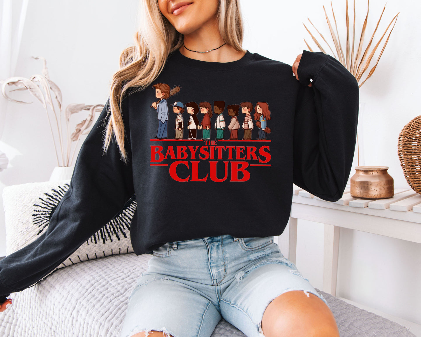 The Babysitters Club Graphic Sweatshirt – Retro Book Lover Unisex Pullover, Cozy Aesthetic Fan Sweatshirt