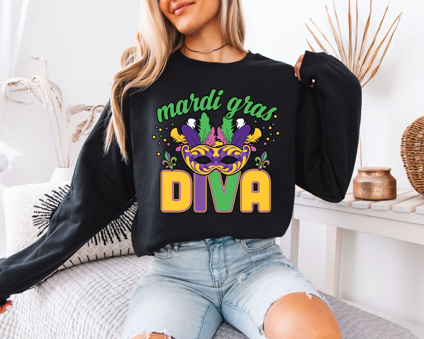Cozy Carnival Days Mardi Gras Sweatshirt