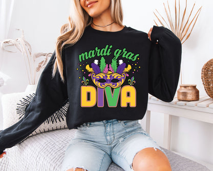 Cozy Carnival Days Mardi Gras Sweatshirt