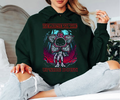 Welcome to the Upside Down Hoodie – Stranger Things Inspired Hoodie, Horror Sci-Fi Unisex Sweatshirt