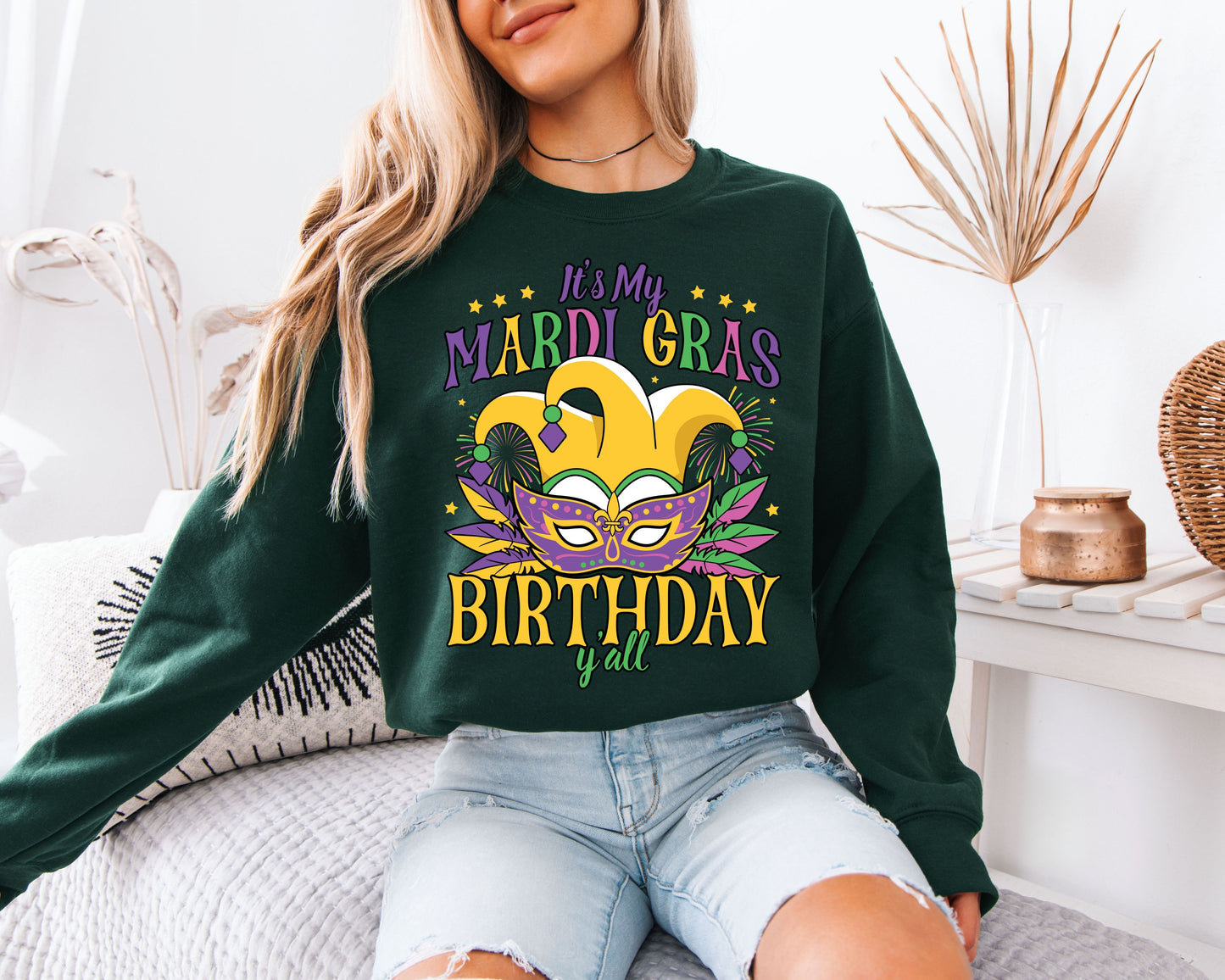 Mardi Gras Street Style Cozy Sweatshirt