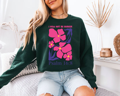 Retro Christian Sweatshirt, Scripture Nature Graphic Crewneck, Casual Faith Pullover