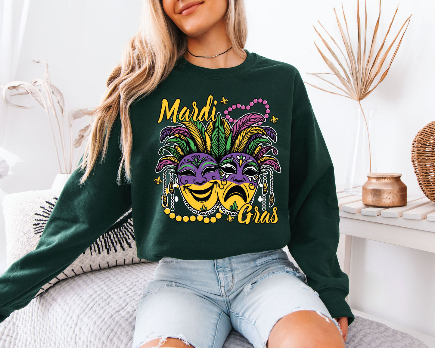 Mardi Gras Sweatshirt Inspired by New Orleans
