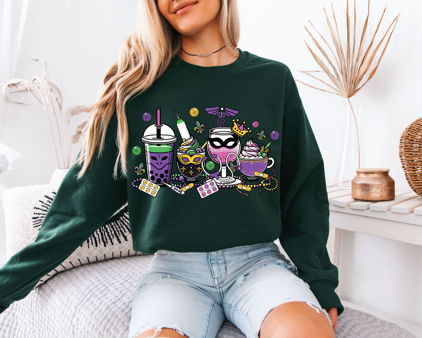 Festive Parade Look Mardi Gras Sweatshirt