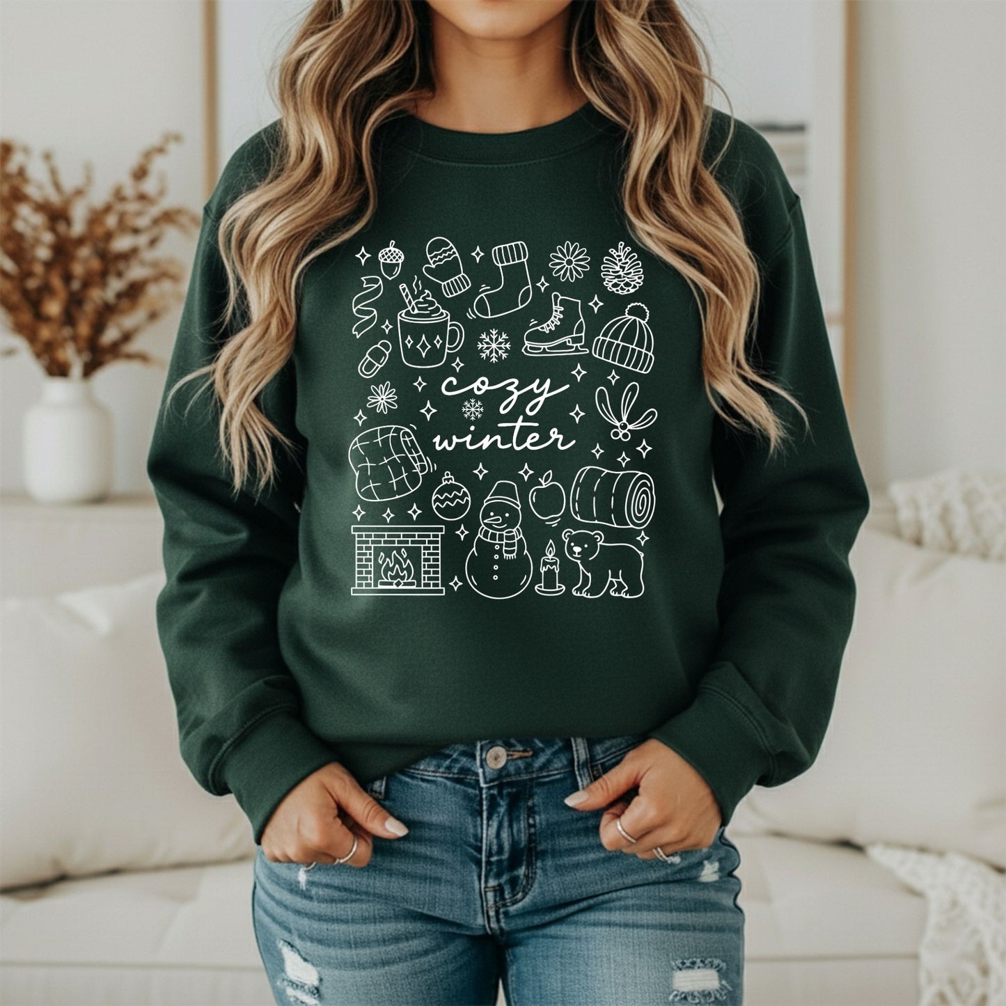 Winter Calm Vibes Sweatshirt – Cozy Seasonal Apparel