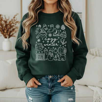 Winter Calm Vibes Sweatshirt – Cozy Seasonal Apparel