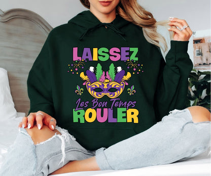 Mardi Gras Hoodie – Party All Night Carnival Style