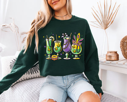 Mardi Gras Vibes Crewneck for Festival Days