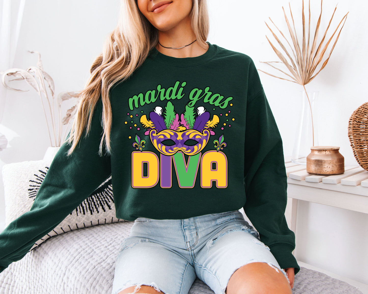 Cozy Carnival Days Mardi Gras Sweatshirt