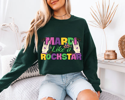 Let the Carnival Begin Mardi Gras Crewneck