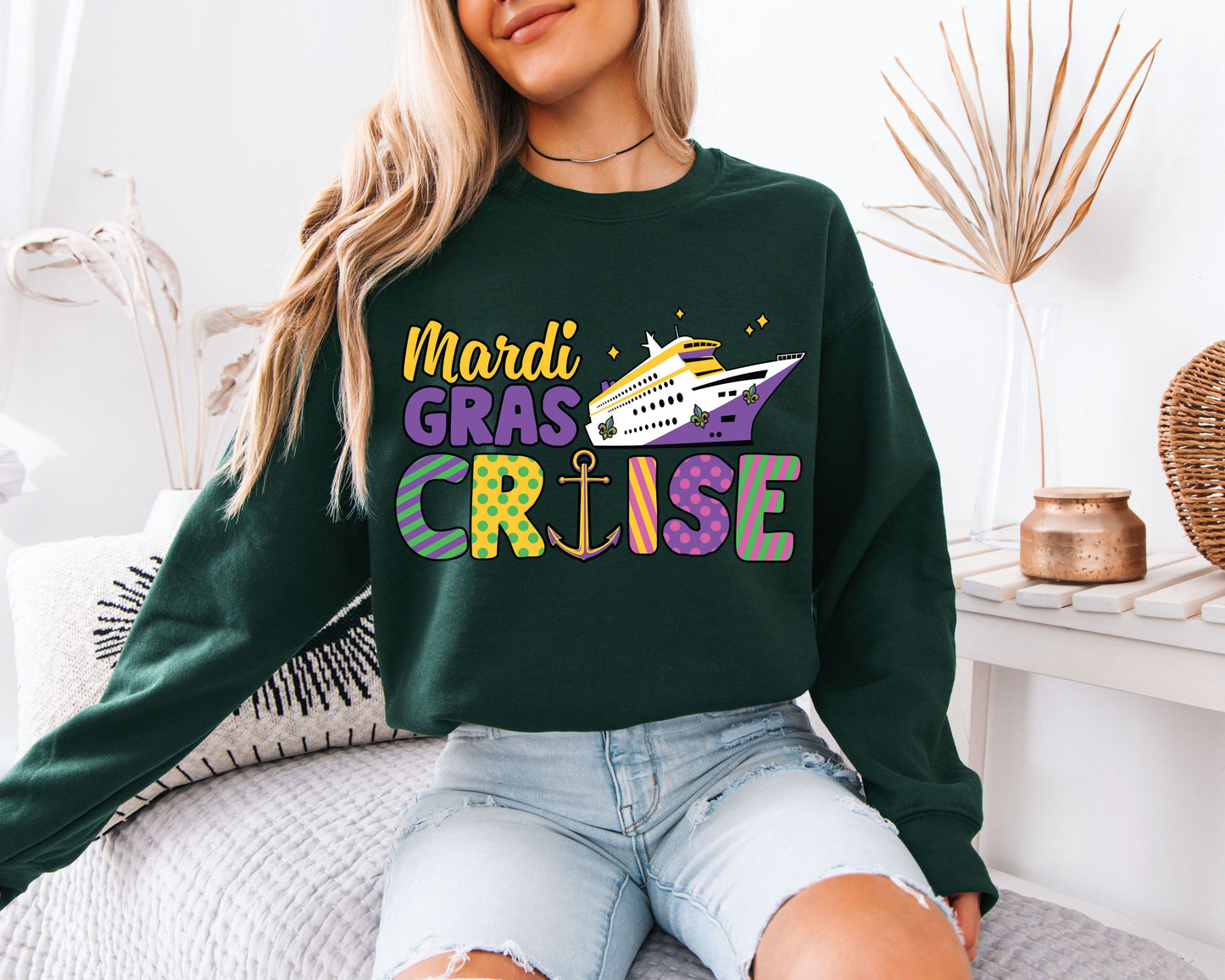 Mardi Gras Fun & Festive Crewneck