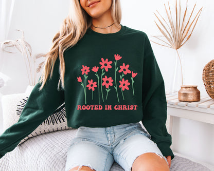 Vintage Scripture Sweatshirt, Faith Nature Graphic Crewneck, Casual Cozy Pullover