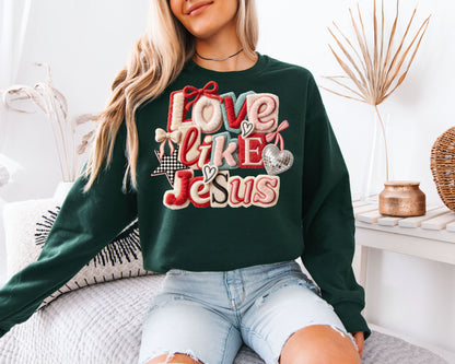 LOVED John 3:16 Sweatshirt | Distressed Varsity Christian Crewneck | Bible Verse Valentine Gift (Copy)