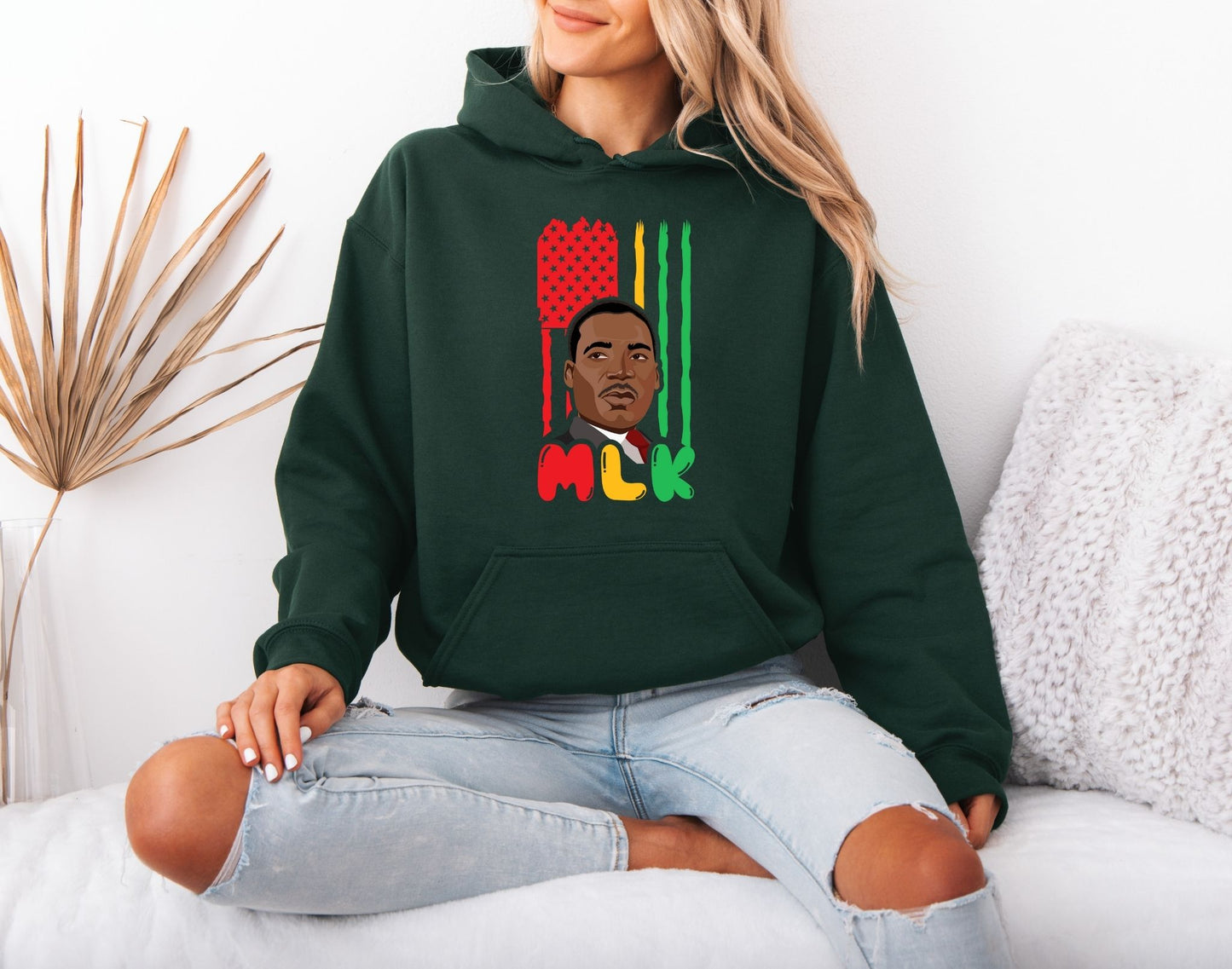 MLK Inspirational Message Hoodie – Equality and Hope Theme