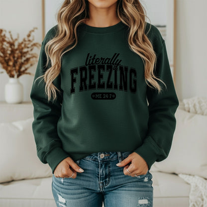 Winter Snow Vibes Sweatshirt – Cold Season Graphic