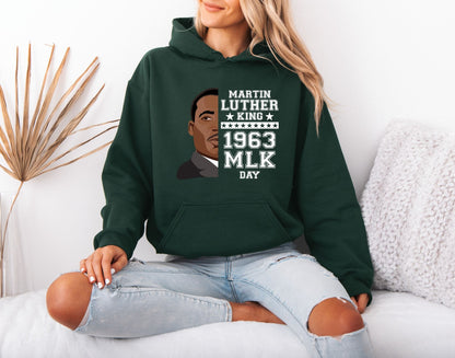 MLK Peace and Justice Hoodie – Timeless Equality Graphic
