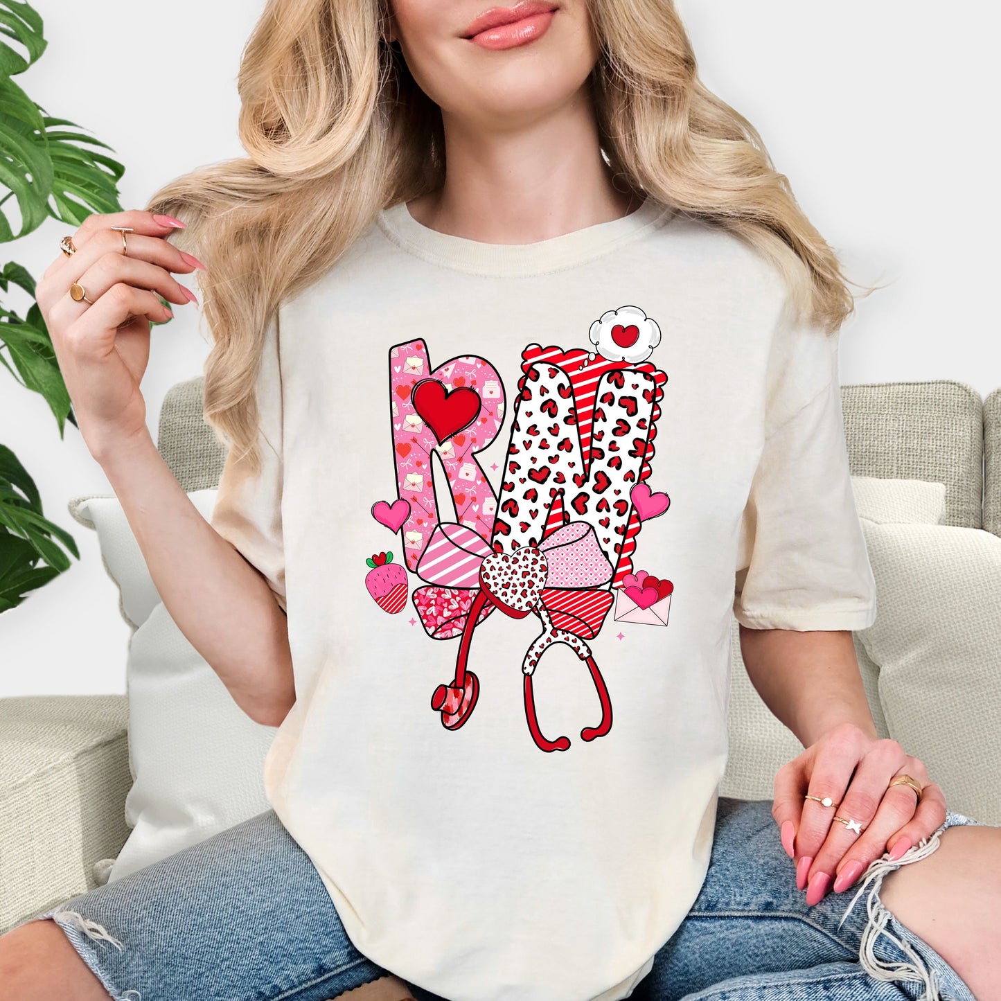 Valentine’s Day Sweet Love T-Shirt – Heart Theme Apparel