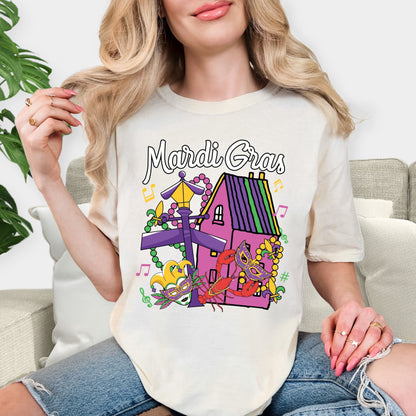 Carnival Party Tee, Mardi Gras Festival Design