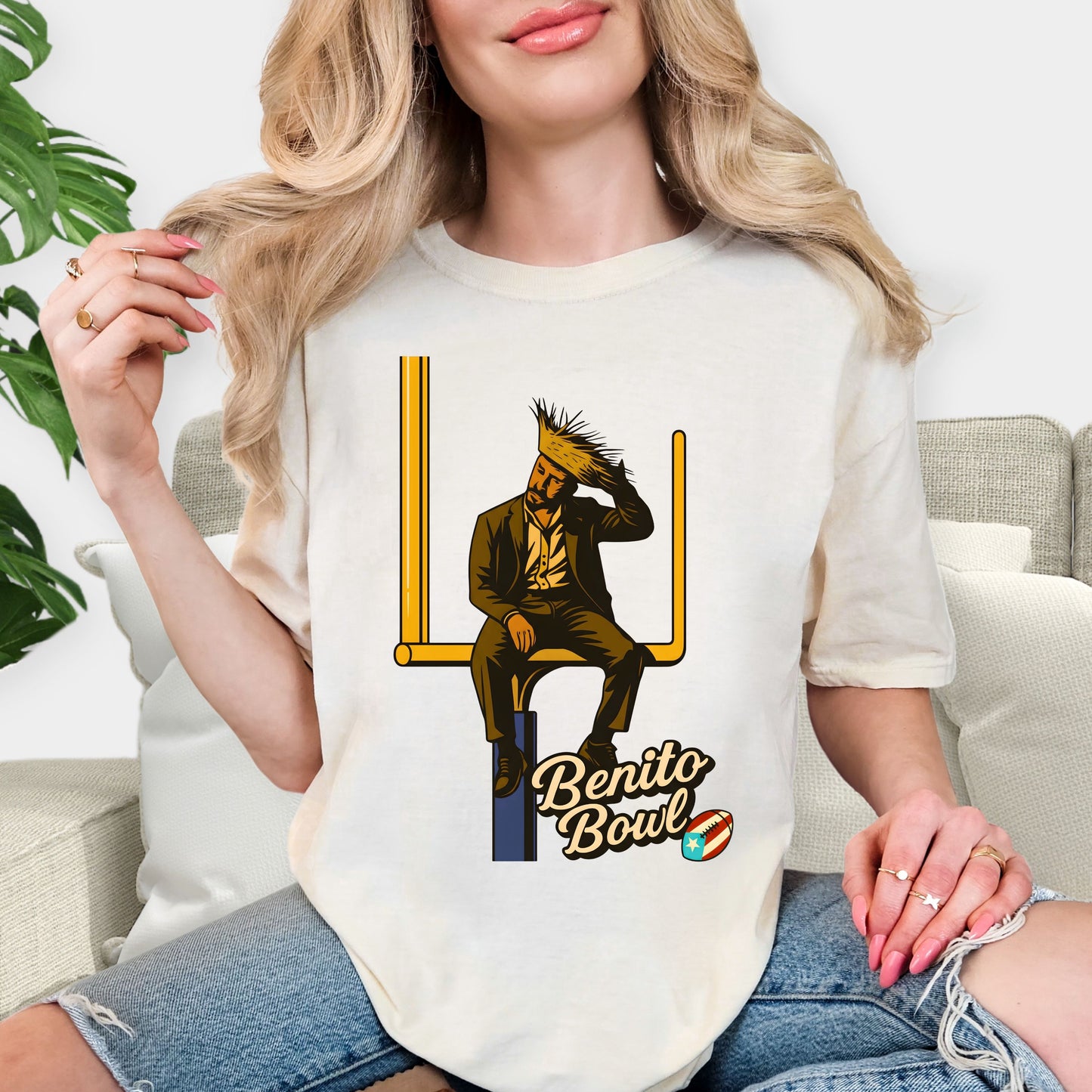 Benito Bowl Football T Shirt, Funny Game Day Graphic Tee, Retro Sports Fan Gift