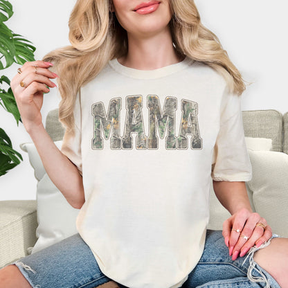 Mama Camo Shirt - Real Tree Camouflage Mama T-Shirt, Hunting Mom Gift, Country Style Mother's Day Tee, Rustic Outdoor Mama Sweatshirt