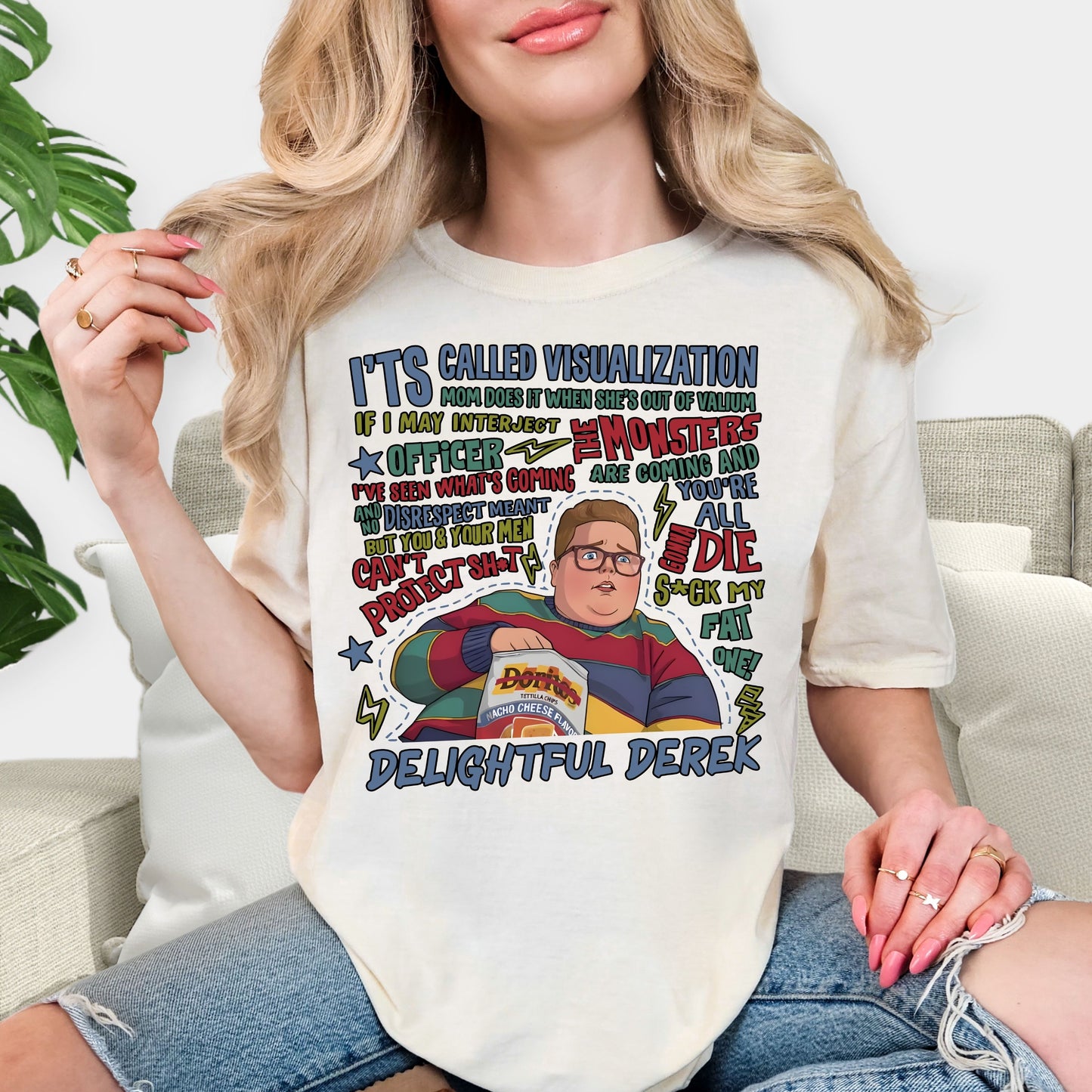 Delightful Derek Shirt - Funny Retro Character Tee, Sarcastic Quote Sweatshirt, Pop Culture Humor Apparel, Nostalgic Graphic Shirt