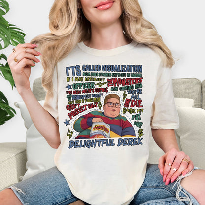Delightful Derek Shirt - Funny Retro Character Tee, Sarcastic Quote Sweatshirt, Pop Culture Humor Apparel, Nostalgic Graphic Shirt