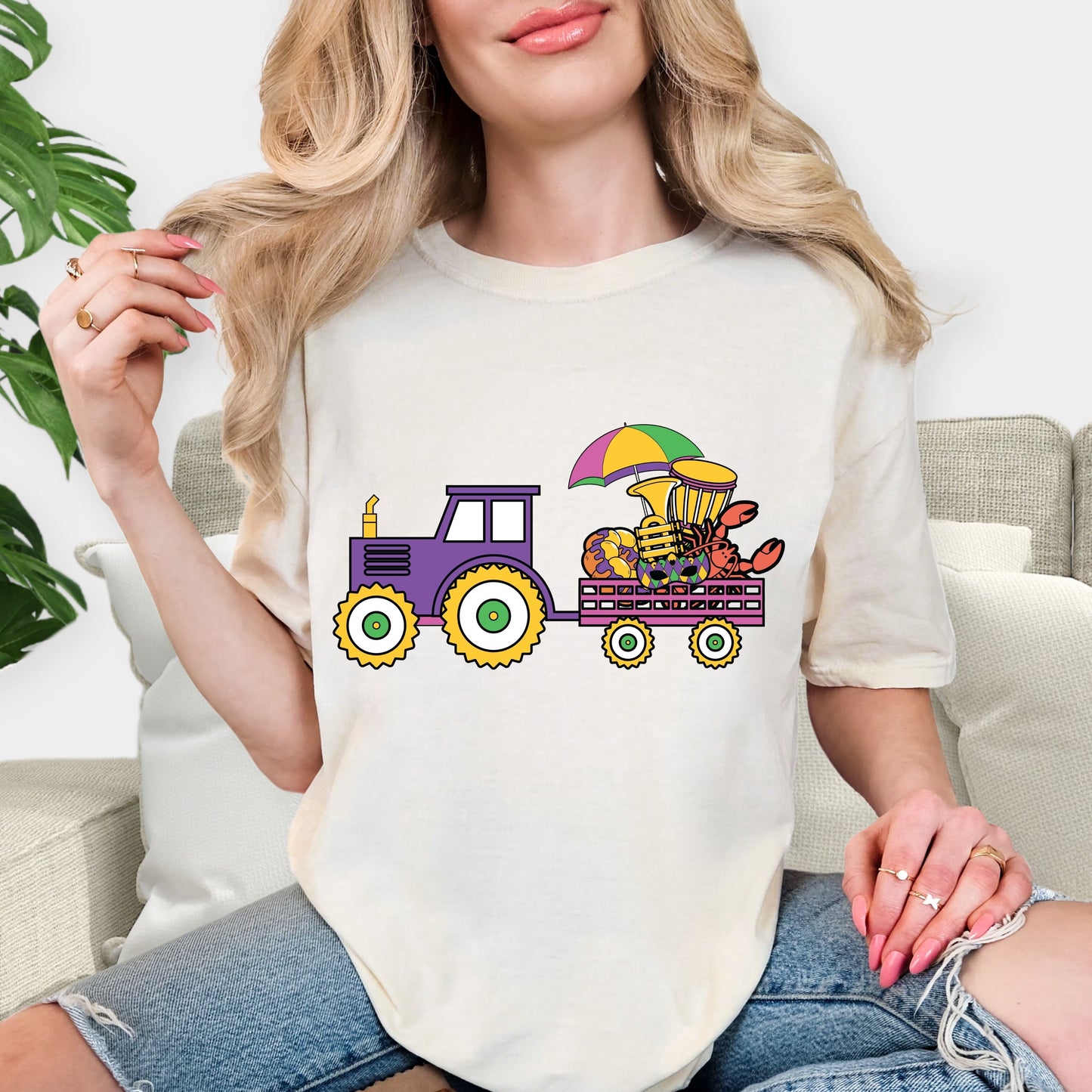 Carnival Inspired Mardi Gras Graphic Tee