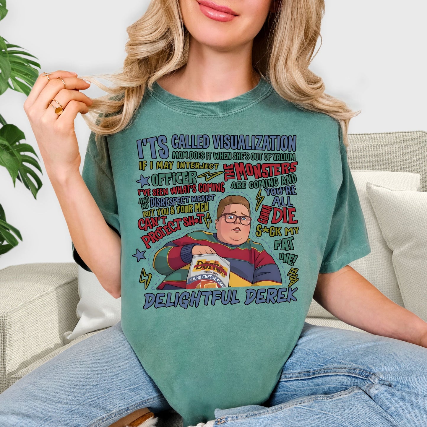 Delightful Derek Shirt - Funny Retro Character Tee, Sarcastic Quote Sweatshirt, Pop Culture Humor Apparel, Nostalgic Graphic Shirt