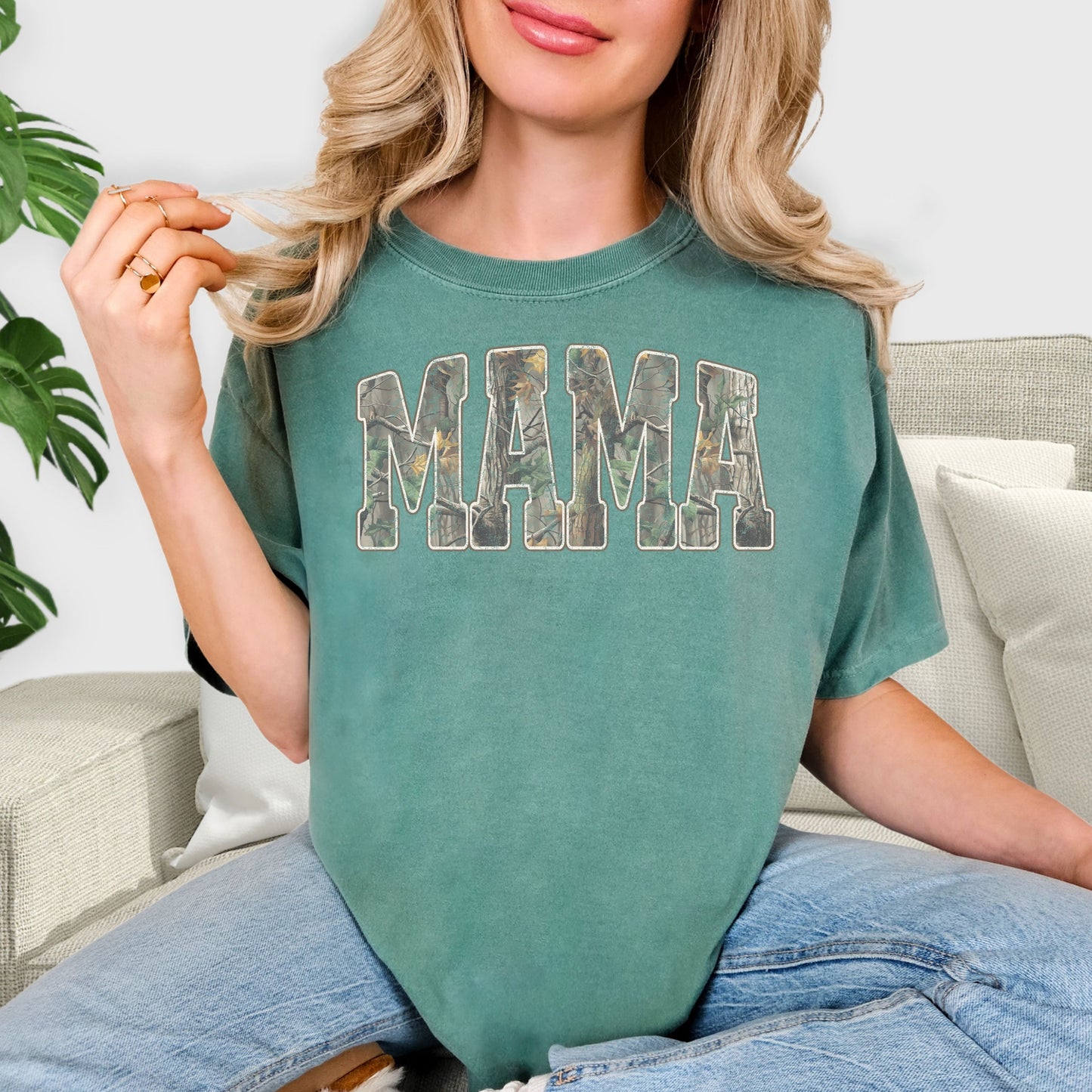 Mama Camo Shirt - Real Tree Camouflage Mama T-Shirt, Hunting Mom Gift, Country Style Mother's Day Tee, Rustic Outdoor Mama Sweatshirt