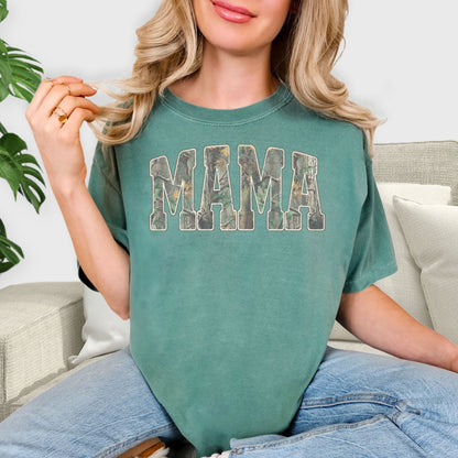 Mama Camo Shirt - Real Tree Camouflage Mama T-Shirt, Hunting Mom Gift, Country Style Mother's Day Tee, Rustic Outdoor Mama Sweatshirt