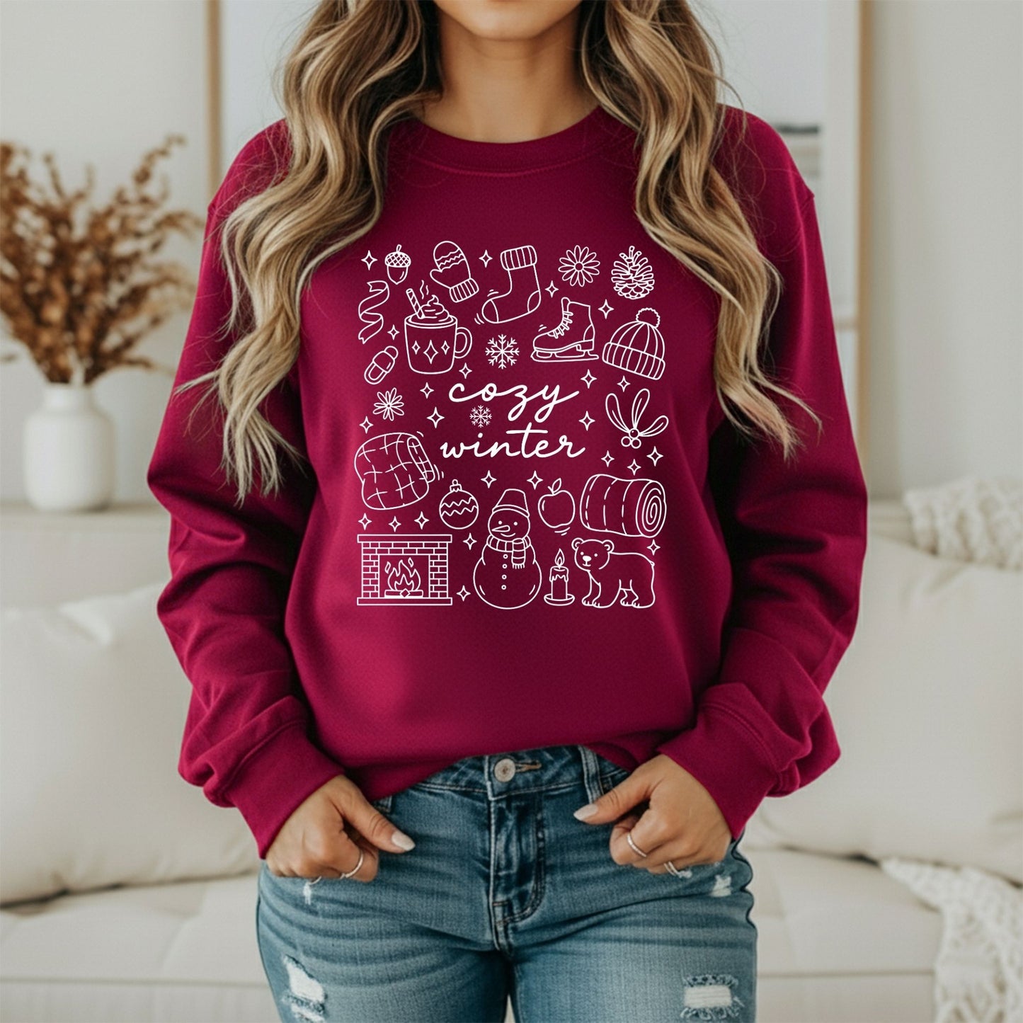Winter Calm Vibes Sweatshirt – Cozy Seasonal Apparel