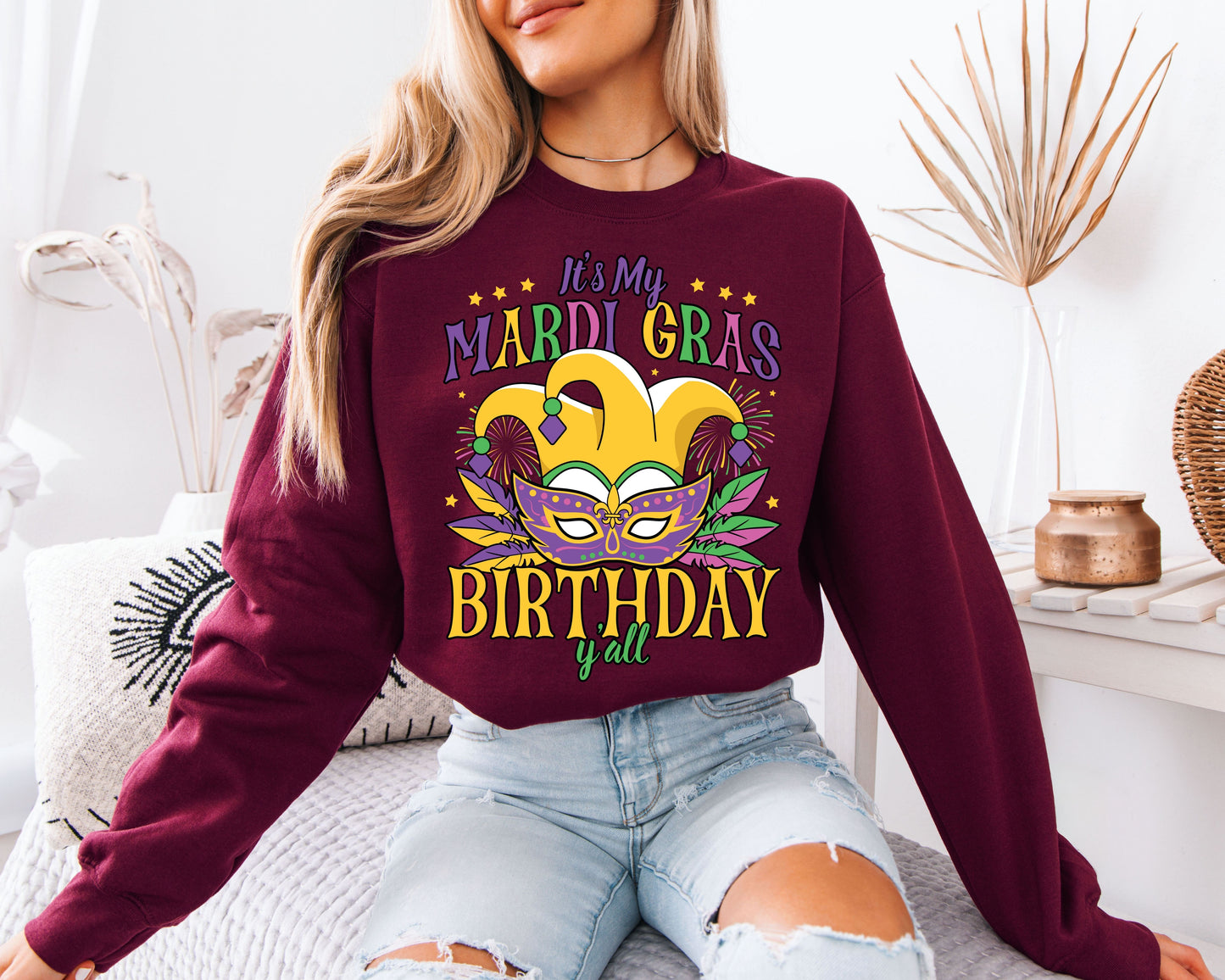 Mardi Gras Street Style Cozy Sweatshirt