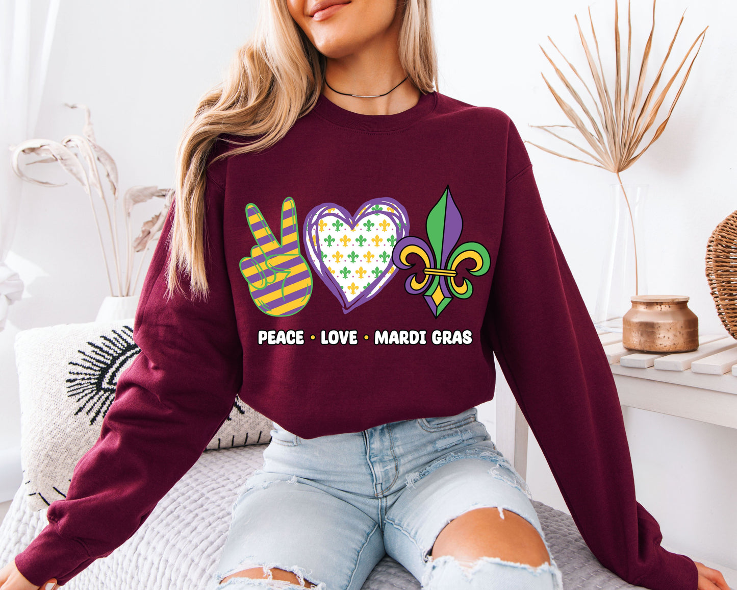 Mardi Gras Party Outfit Crewneck