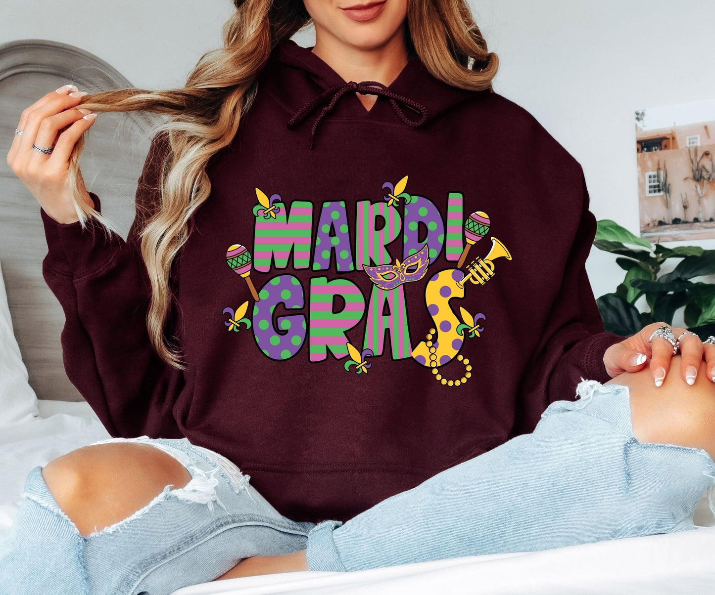 Mardi Gras Hoodie – New Orleans Festival Vibes