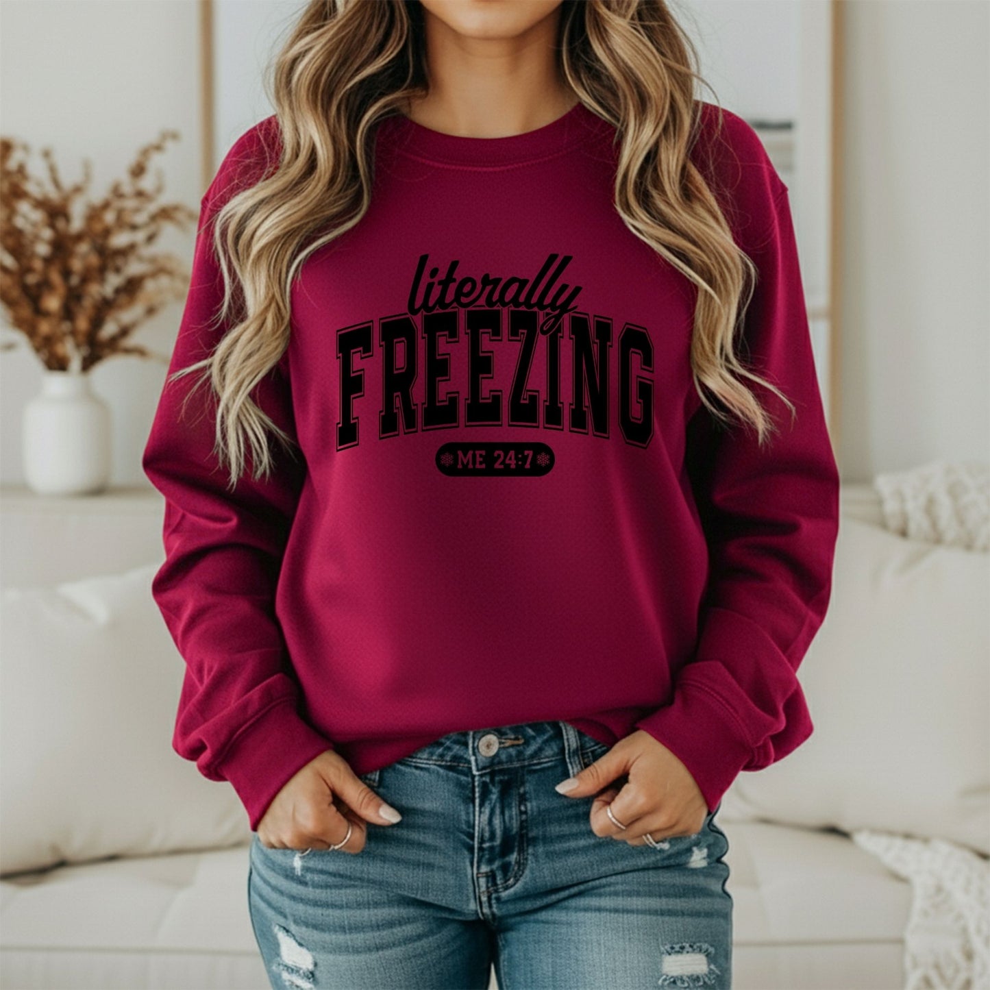 Winter Snow Vibes Sweatshirt – Cold Season Graphic