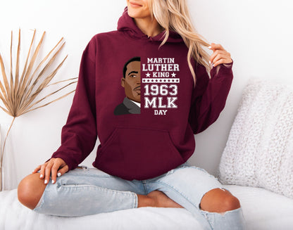 MLK Peace and Justice Hoodie – Timeless Equality Graphic